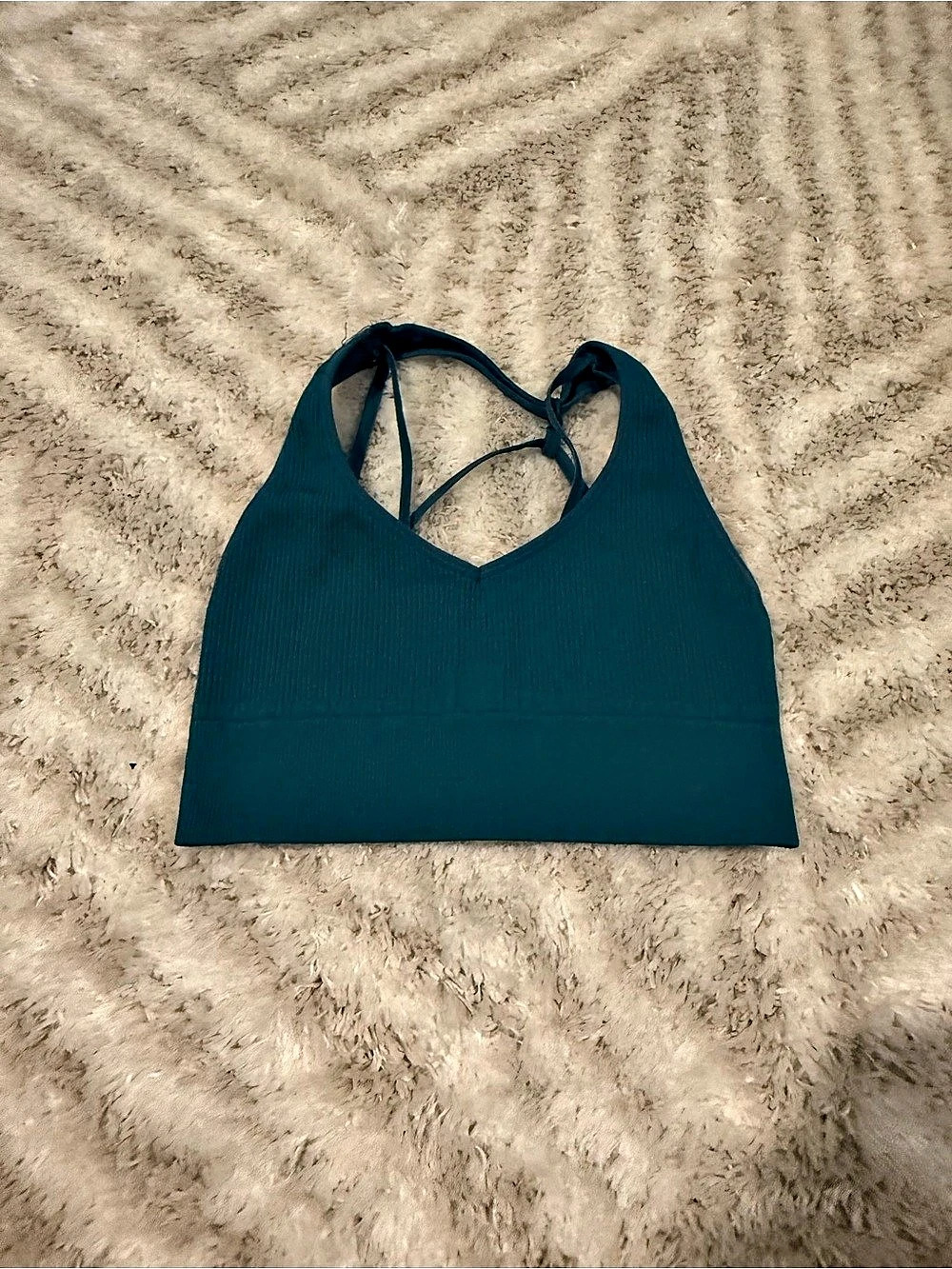 NVGTN Galaxy Ribbed Seamless Bra Blue Small